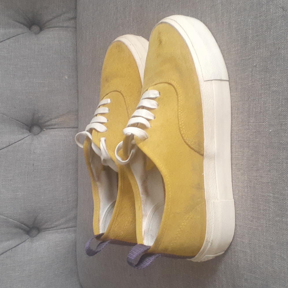 Eytys yellow mom wedge sneakers size 7.5